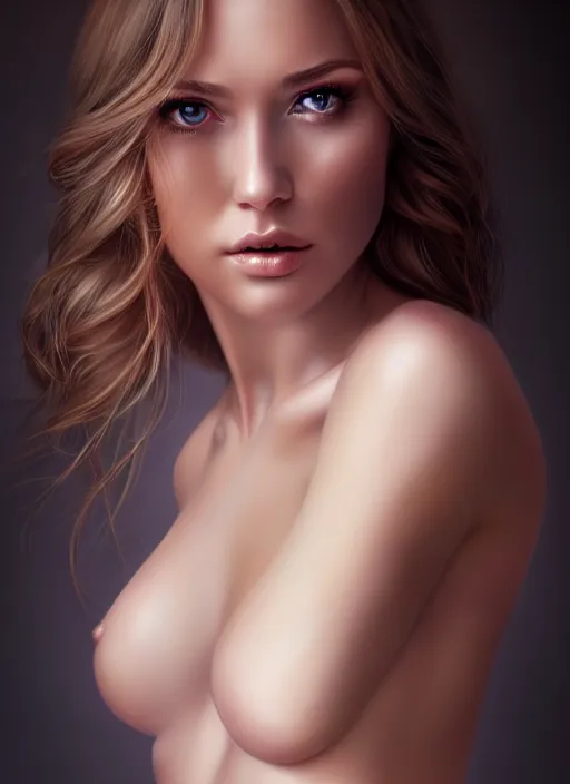 Image similar to a gorgeous female photo, professionally retouched, soft lighting, realistic, smooth face, full body shot, torso, dress, perfect eyes, wide angle, sharp focus on eyes, 8 k high definition, insanely detailed, intricate, elegant, art by marc hill and artgerm, snowy winter