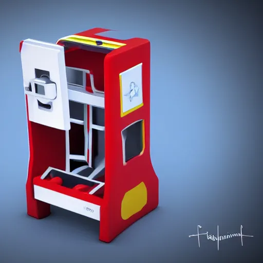 Image similar to A Fisher-Price guillotine, unreal engine 5 render, toy