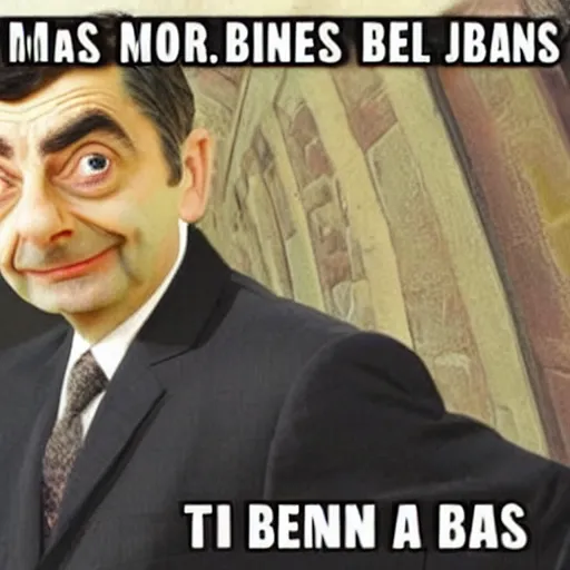 Image similar to meme about mr. bean and jellybeans