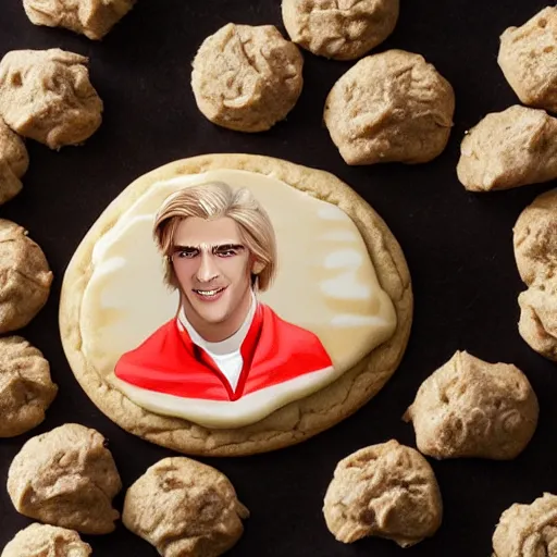 Image similar to XQCL on a cookie.