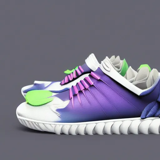 Image similar to A pair of sneakers With an aerodynamic, design inspired by In the dragon fruit