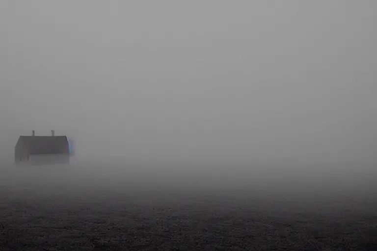 Prompt: a lonely house in the nevada, fog, 8k, 2000s photo