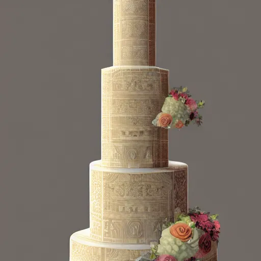 Image similar to hyperrealistic wedding cake themed like mario kart, stunning 3 d render inspired by istvan sandorfi & greg rutkowski & mike judge, perfect symmetry, dim volumetric cinematic lighting, 8 k octane comprehensive render, extremely mega hyper - detailed and lifelike attributes & atmosphere, intricate, realistic flesh texture, masterpiece, artstation, stunning,