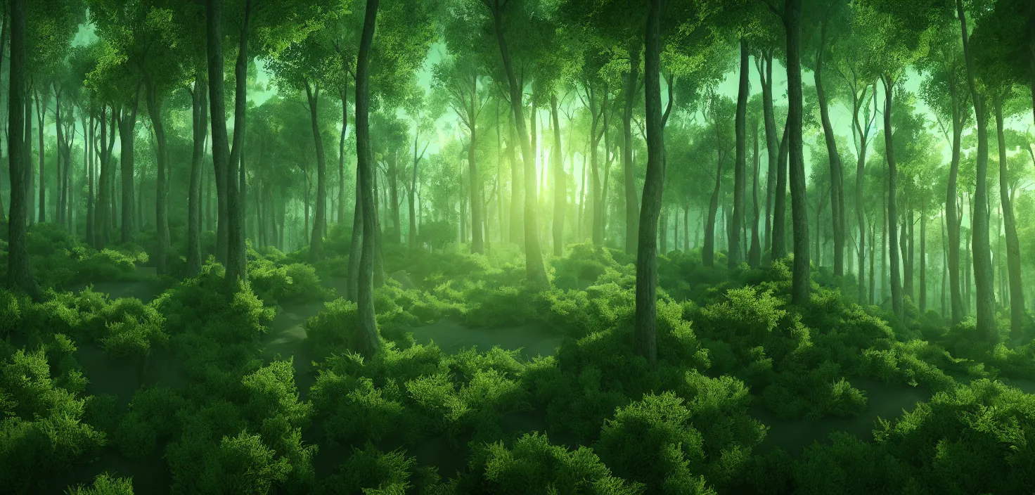 Image similar to forest, 8 k, incredible, vector art, octane render, cinematic, fabulous, hyper detailed, random cinematic view, no noise, global illumination