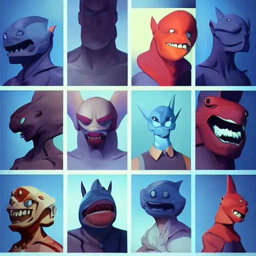 Image similar to face icon stylized minimalist street sharks, loftis, cory behance hd by jesper ejsing, by rhads, makoto shinkai and lois van baarle, ilya kuvshinov, rossdraws global illumination