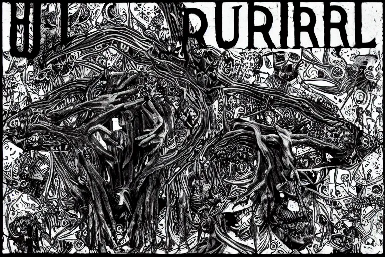 Image similar to burial'untrue'album cover, black and white, highly detailed