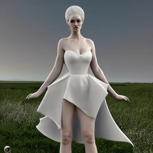 Prompt: goddess, pale, holy, gorgeous, white dress Daz 3D, high fantasy