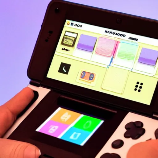 Prompt: A Nintendo DS Console is printing money