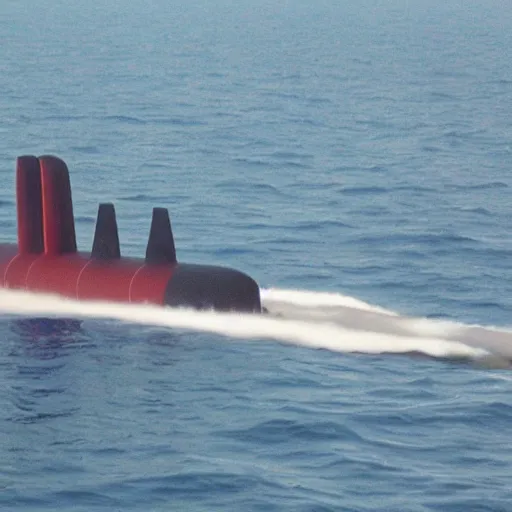 Image similar to create set of submarine launching missiles