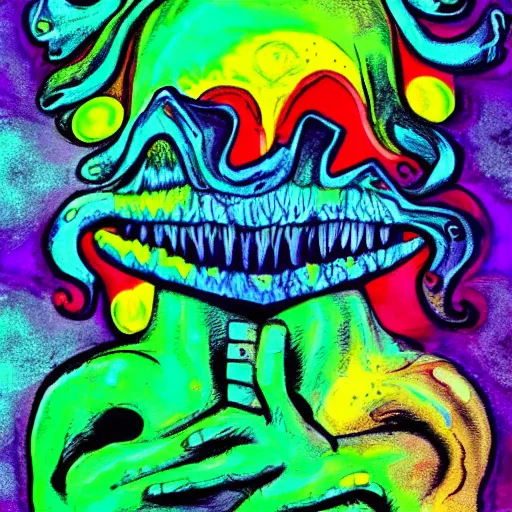 Image similar to psychedelic monster