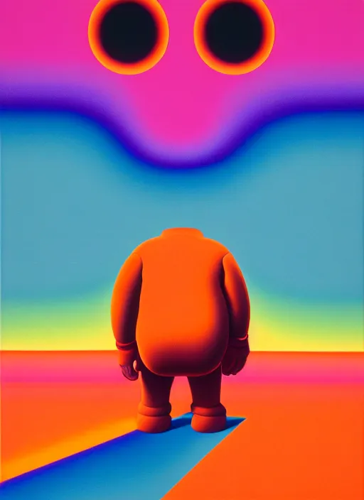 Image similar to insight a men by shusei nagaoka, kaws, david rudnick, airbrush on canvas, pastell colours, cell shaded!!!, 8 k