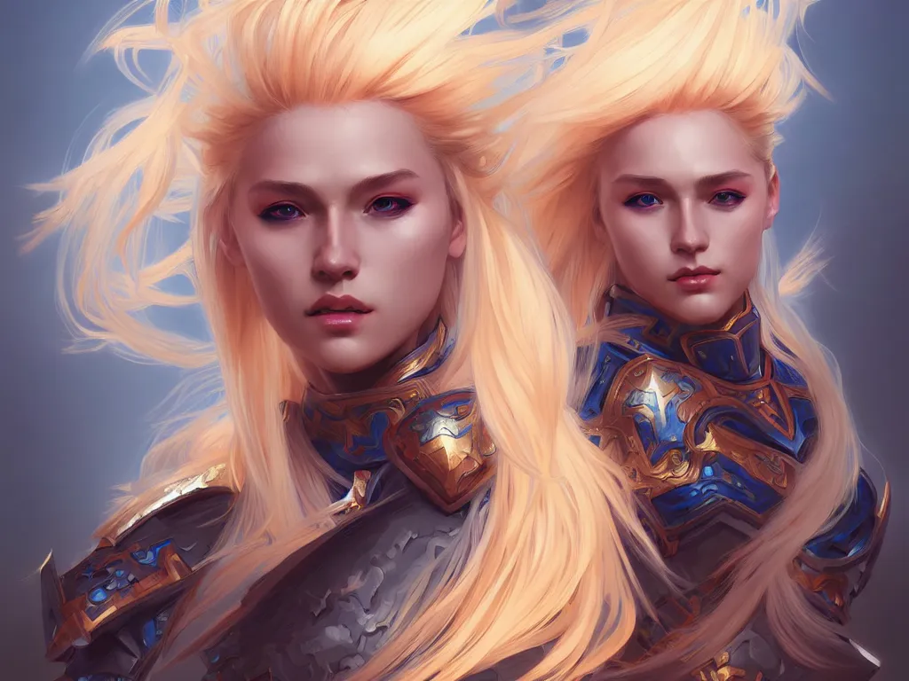 Image similar to portrait hero action pose of futuristic blonde hair female knights of zodiac, abstract chinese dragon concept art, d & d, highly detailed, digital painting, artstation, sharp focus, illustration, art by tan zi and ayanamikodon and alphonse mucha and wlop