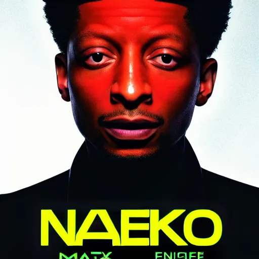 Image similar to boring remake of matrix with 2 1 savage as neo 4 k uhd ultra realistic neon afro futuristic