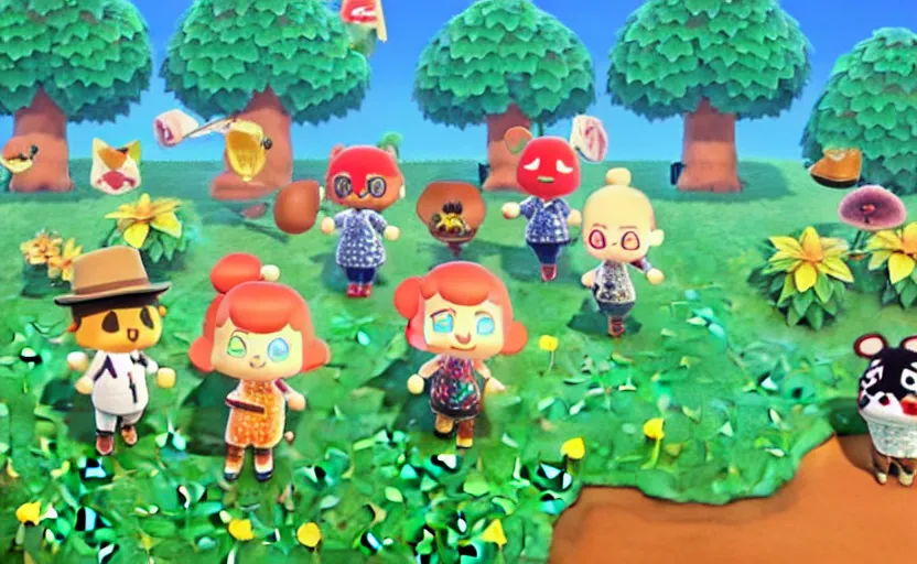 Image similar to animal crossing war