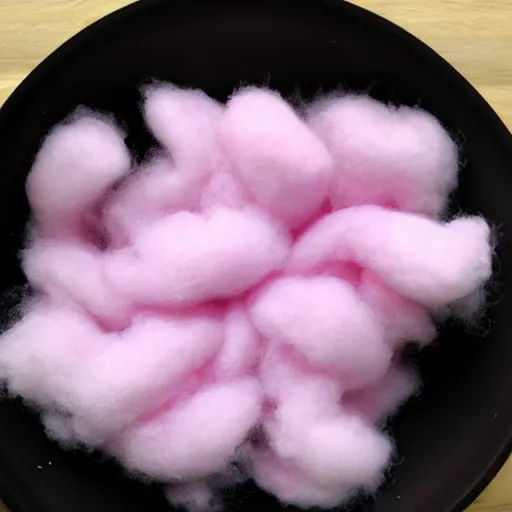 Image similar to photo of cotton candy that looks like a rabbit