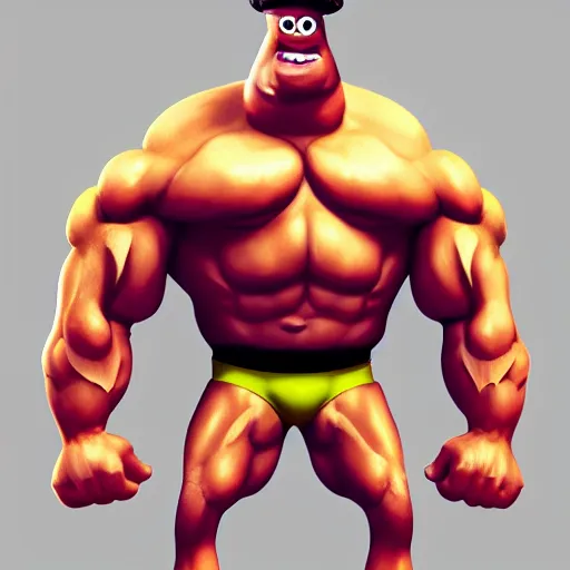 Image similar to minion as a bodybuilder, pixar, dreamworks, artstation