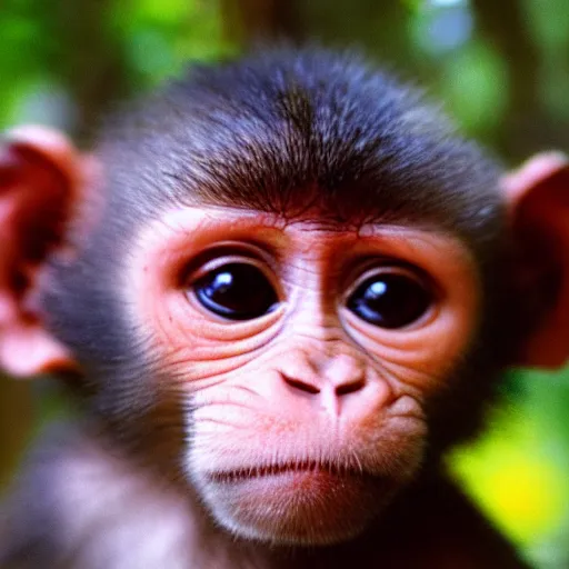 Image similar to cute baby monkey photo, KODAK Ektachrome 100