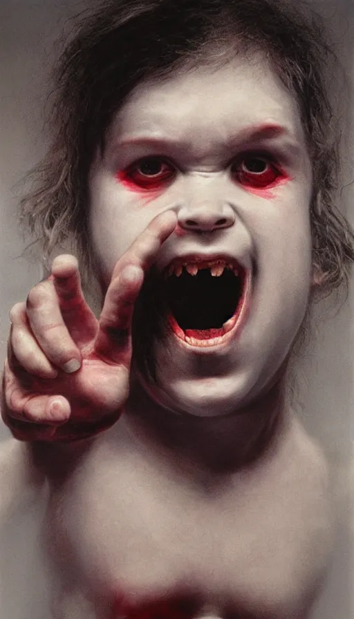 Image similar to rage, by gottfried helnwein