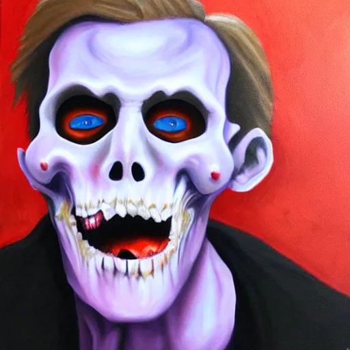 Prompt: haunting scary jerma 9 8 5, jerma super scary evil, highly detailed painting