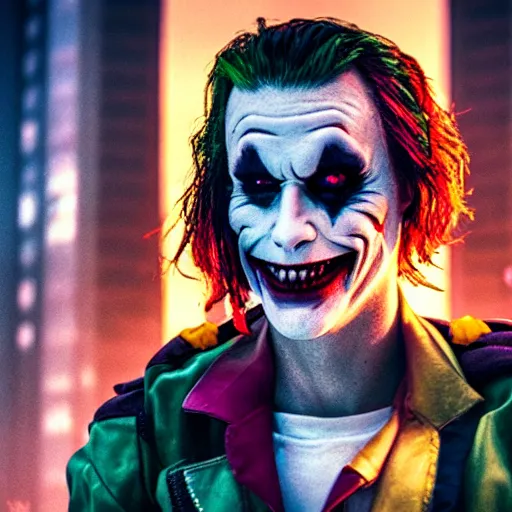 Prompt: Cyberpunk Joker, Film Still