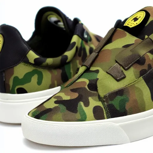 Prompt: bape abc camo all over