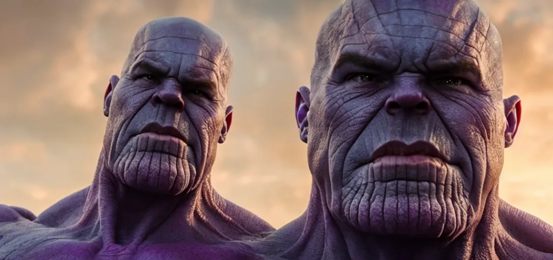 Prompt: a very high resolution image from a new movie. thanos, photorealistic, photography, directed by wes anderson