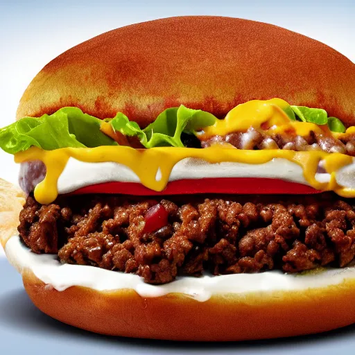 Image similar to taco bell hamburger