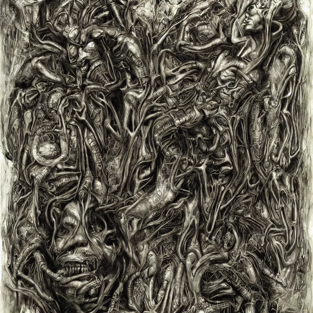 Image similar to subconscious psyche by giger