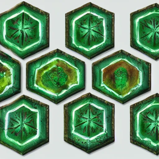 Image similar to hand painted green nature dungeon tiles texture with perfect details, symmetry, digital art