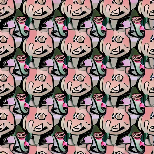 Image similar to random pig pattern 2d flat cell shaded