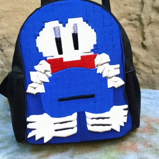 Image similar to a backpack embroidery Barack Obama sonic the hedgehog super Mario