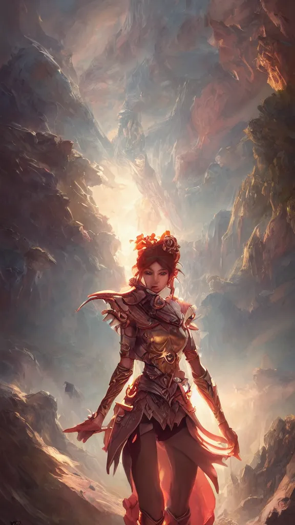 Image similar to Miss dreamscape fanart in world Hero epic legend fantasy , by Stanley Artgerm Lau, WLOP, Rossdraws, James Jean, Andrei Riabovitchev, Marc Simonetti, Yoshitaka Amano, ArtStation, CGSociety,