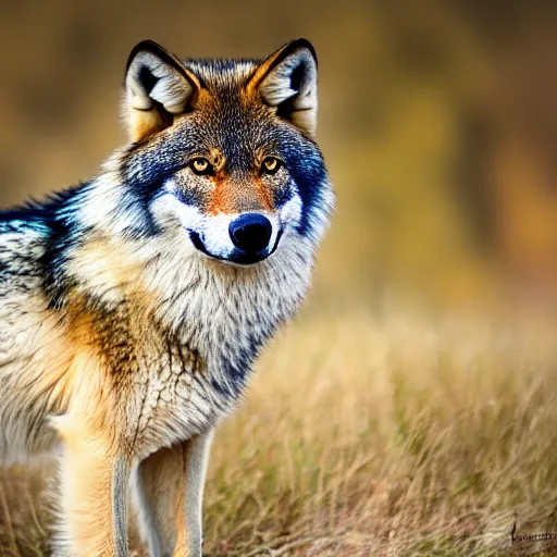 Image similar to professional photograph of a eurasian tibetan wolf, high quality, hd, 8 k, 4 k, magnificent, award - winning, nature, nature photography, awe - inspiring, highly detailed, amazing