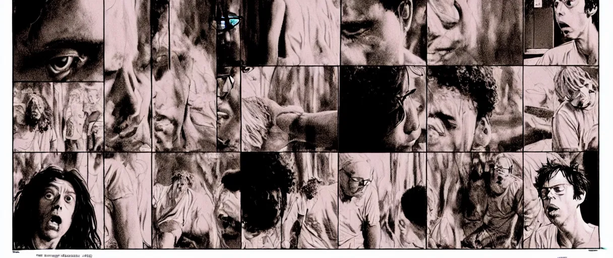 Image similar to character study of todd solondz tripping on mushrooms and becoming god | vivid colors : storyboard, dramatic and emotional, concept design, realistic. by gabriel hardman, joe alves, j. todd anderson, chris bonura. cinematic atmosphere, detailed and intricate, perfect anatomy