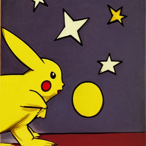 Image similar to a portrait of pikachu by de chirico