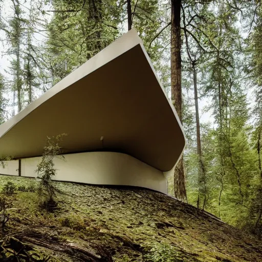 Image similar to a building in the middle of a forest, architecture