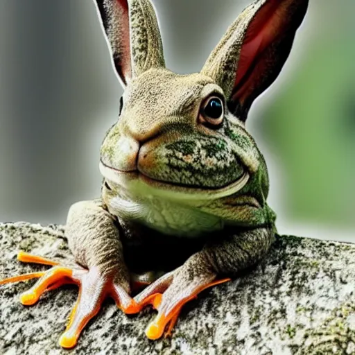 Image similar to photo of a hybrid between a rabbit and a frog