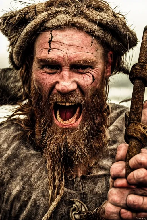 a realistic photograph of a rugged viking man Stable Diffusion OpenArt