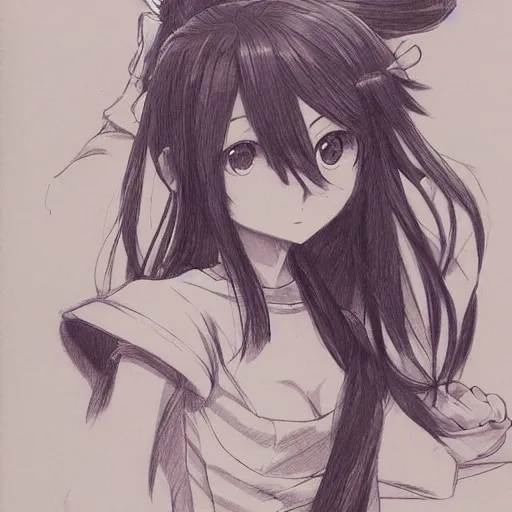 Prompt: perfectly drawn anime girl by Yoh Yoshinari