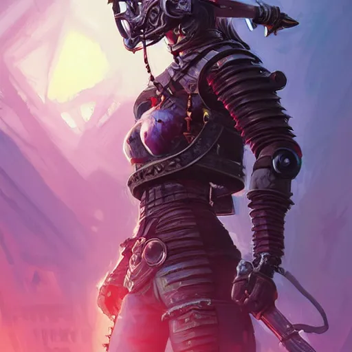 Image similar to cyberpunk viking helmet mask warrior goddess robot ninja fantasy, art gta 5 cover, official fanart behance hd artstation by jesper ejsing, by rhads, makoto shinkai and lois van baarle, ilya kuvshinov, ossdraws