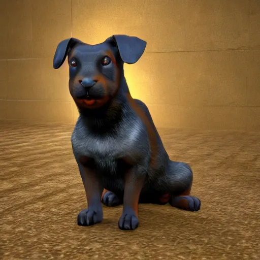 Prompt: Rottweiler rabbit hybrid, rendered in unreal engine