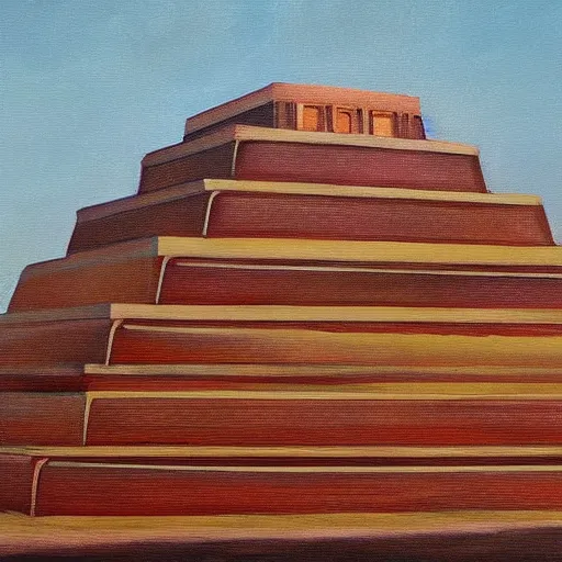 Prompt: a beautiful painting of a ziggurat, photorealist, 4 k