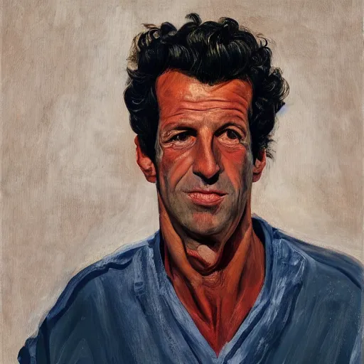 Image similar to portrait of luis figo, painting by paula rego, high detail, high resolution