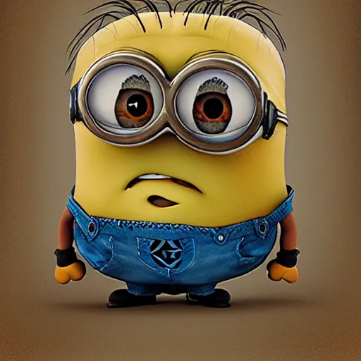 Image similar to A withered wrinkly old minion