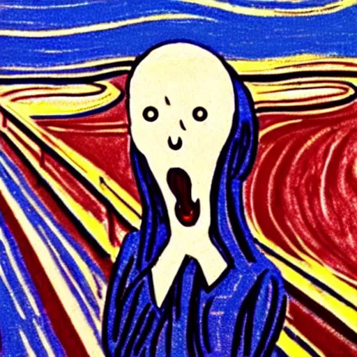 Prompt: the scream in reailistic