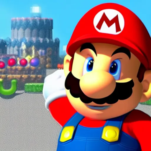 Image similar to Mario but it is Wario But it is actually Mario being Wario that loves Mario