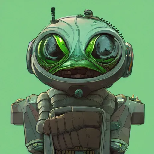 Image similar to happy pepe, artstation, marvel, anfas, futuristic, cyberpunk hyper detailed, transformers