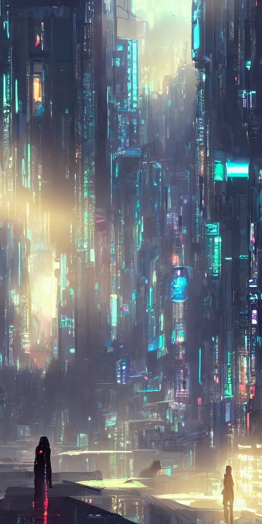 Image similar to a cyberpunk landscape by makoto shinkai, highly detailed digital art, trending on artstation