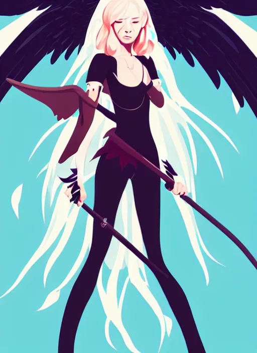 Image similar to harpy. dnd character art portrait. full body. clean cel shaded vector art. shutterstock. behance hd by lois van baarle, artgerm, helen huang, by makoto shinkai and ilya kuvshinov, rossdraws, illustration, art by ilya kuvshinov