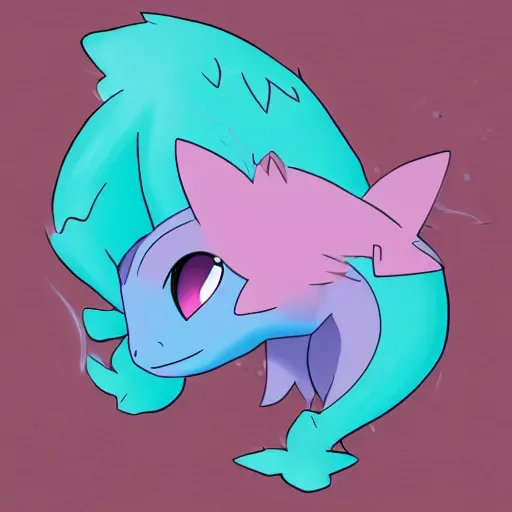 Image similar to Pink Vaporeon Pokemon sleeping